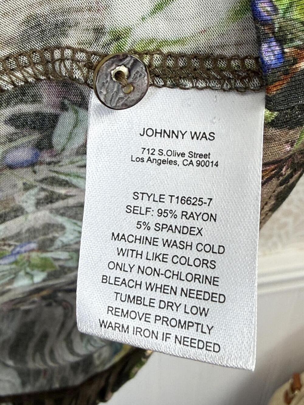 Johnny Was Green The Janie Favorite Keyhole Top - Size - XL - Picture 6 of 8